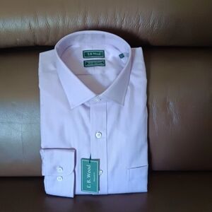 Men's EB Wood lilac button down Men's shirt NWT